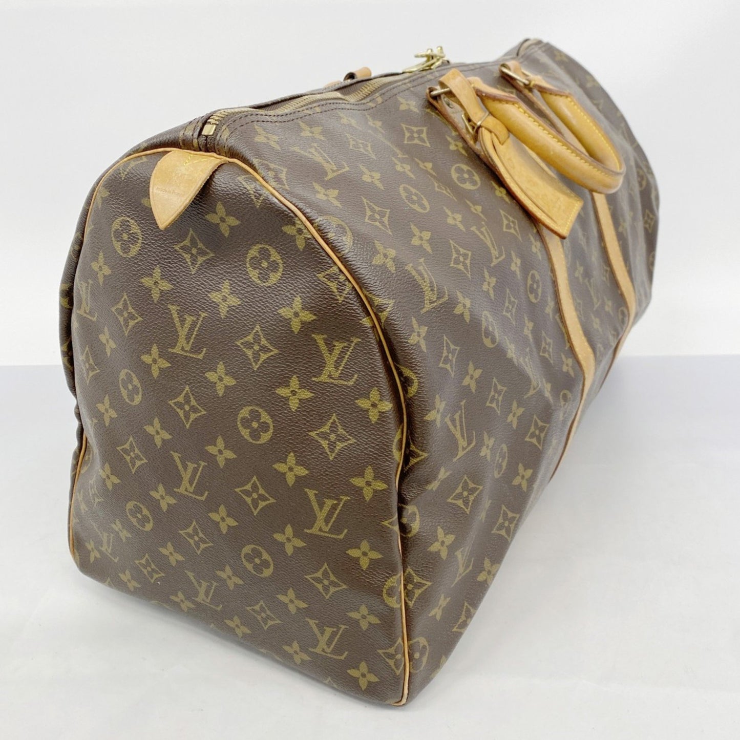 Louis Vuitton Keepall 55, Brown, Canvas, travel
