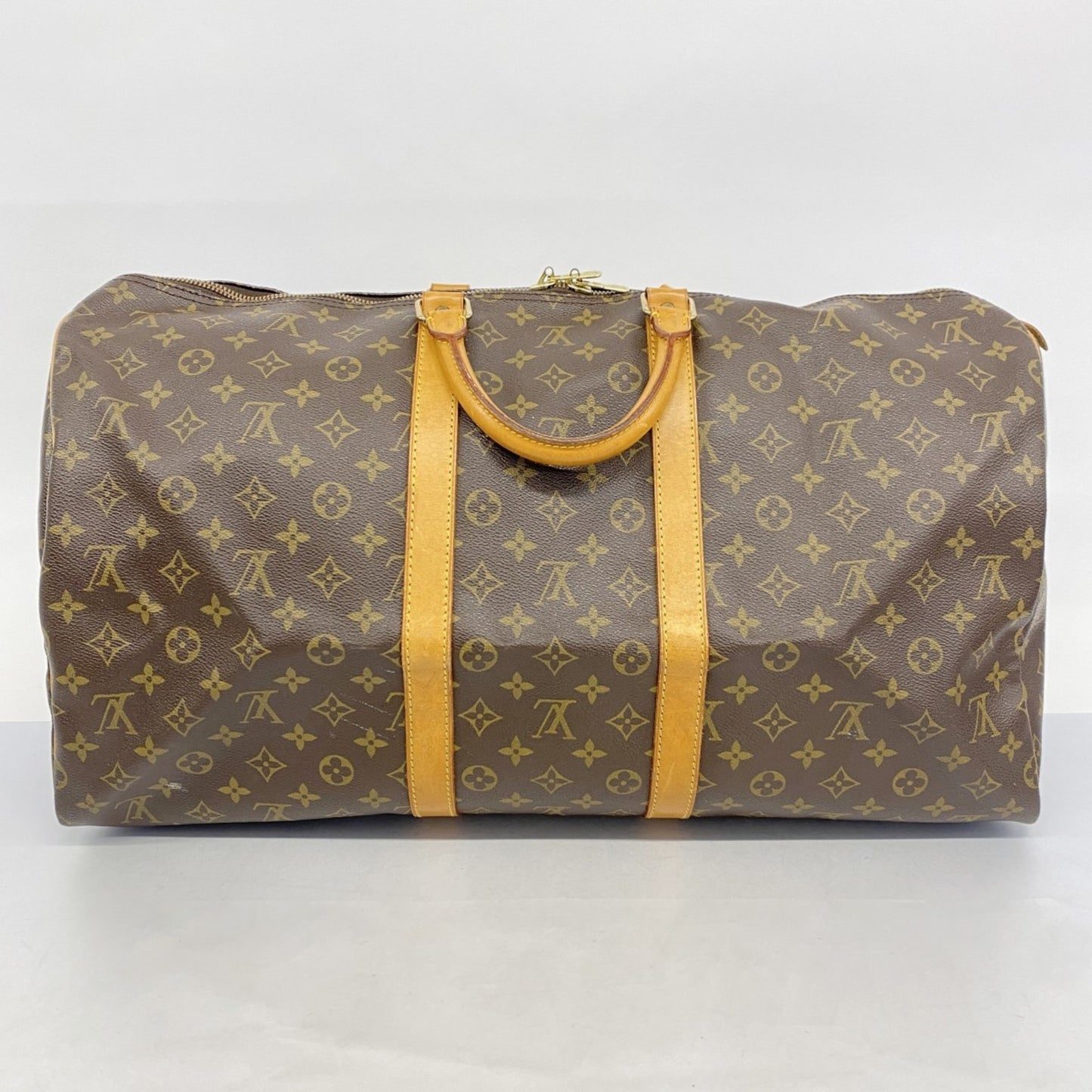 Louis Vuitton Keepall 55, Brown, Canvas, travel