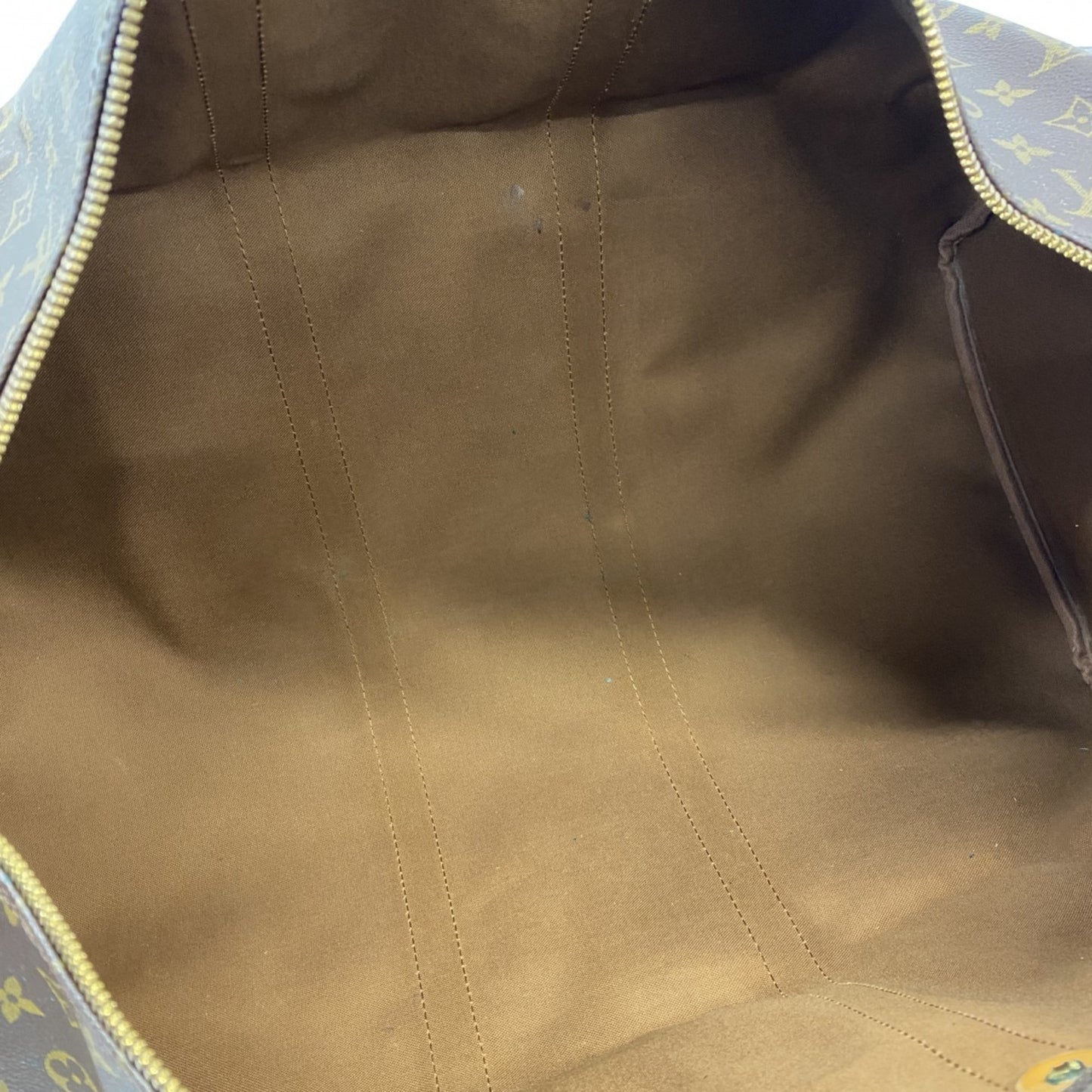 Louis Vuitton Keepall 55, Brown, Canvas, travel