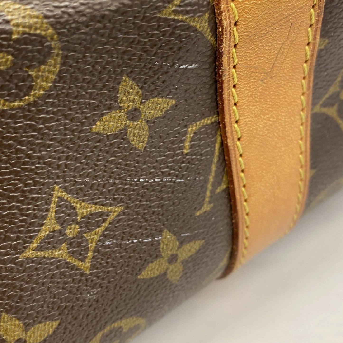 Louis Vuitton Keepall 55, Brown, Canvas, travel