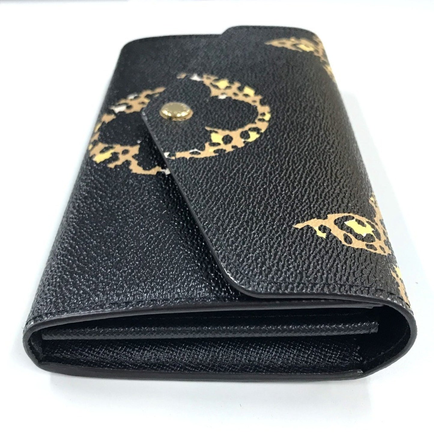 Louis Vuitton Sarah, Black, Leather, wallet