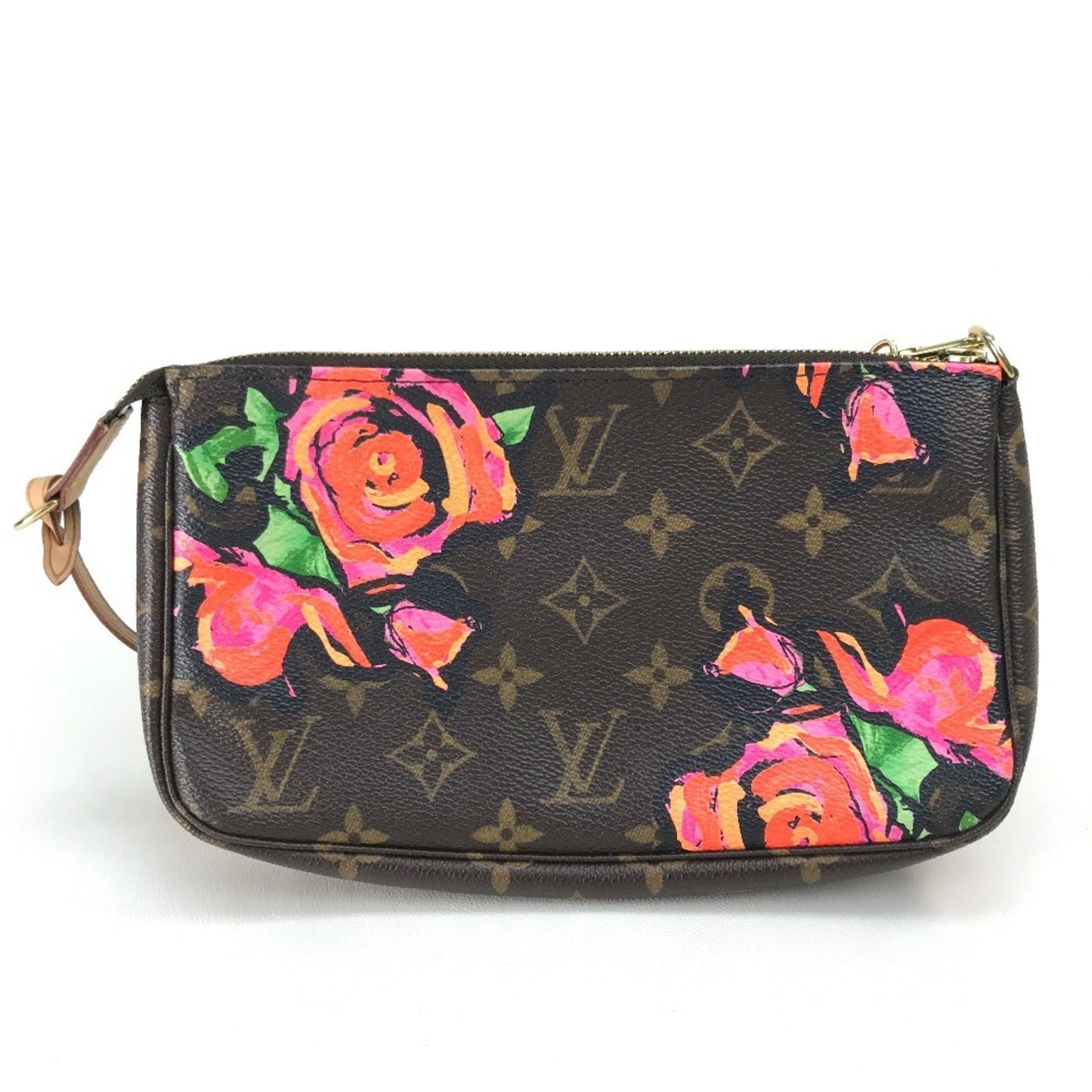 Louis Vuitton Pochette Accessoire, Brown, Canvas, clutch
