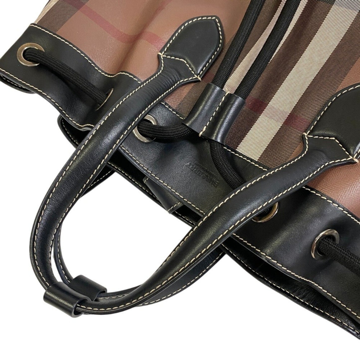 Burberry Nova Check, Brown, Canvas, backpack