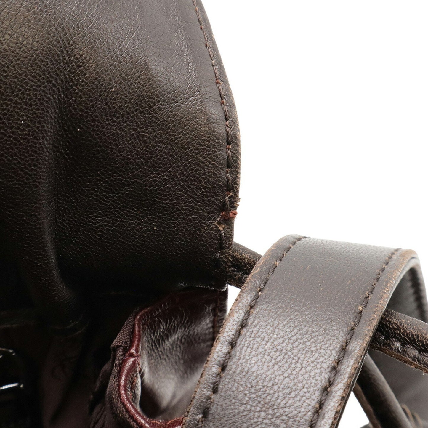 Loewe Flamenco, Burgundy, Leather, shoulder