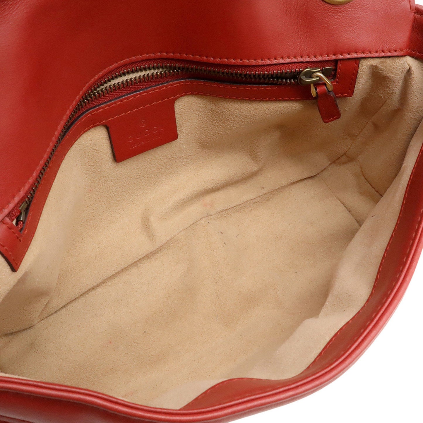 Gucci Marmont, Red, Leather, shoulder