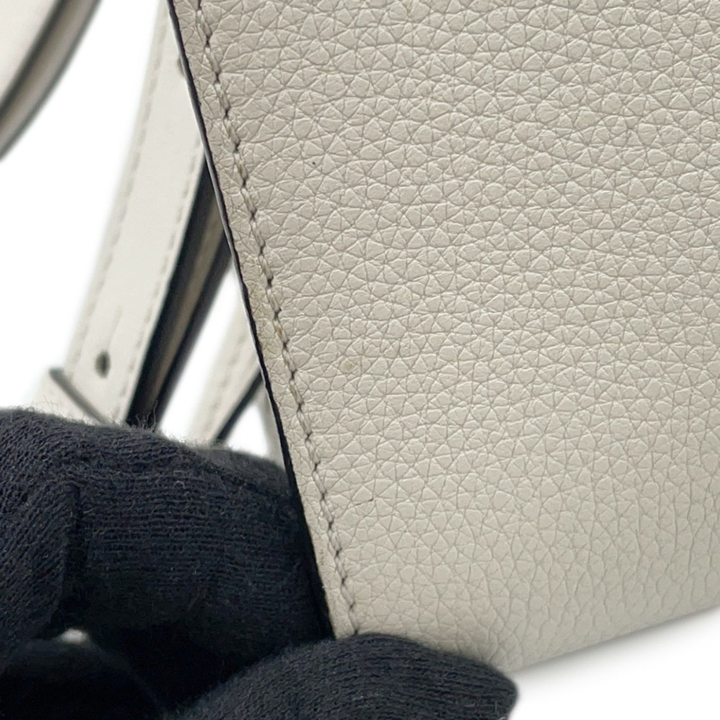 Loewe Hammock, White, Leather, handbag