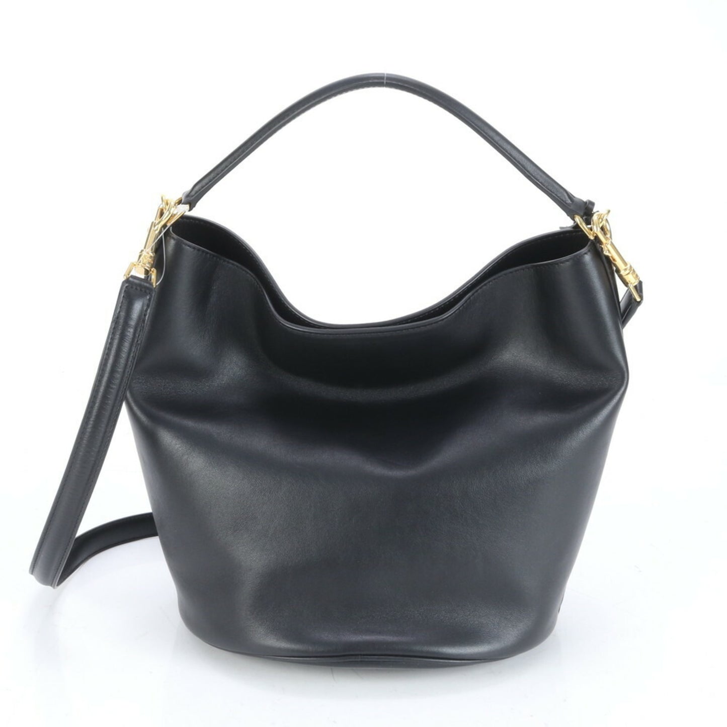 Céline Bucket 16, Black, Leather, handbag