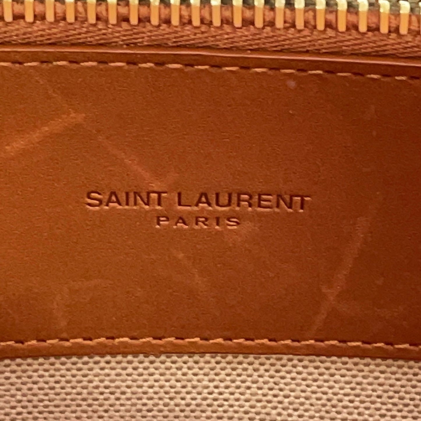 Saint Laurent Sac de jour, "BEIGE, BROWN", "CANVAS, LEATHER", tote