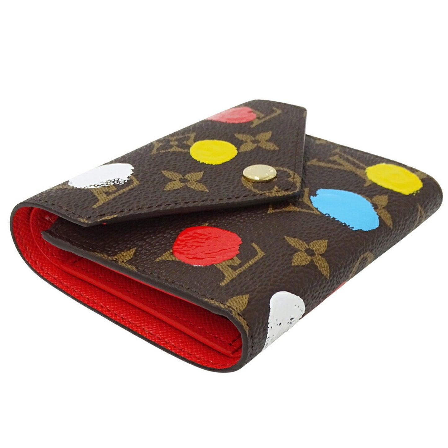Louis Vuitton Portefeuille Victorine, Brown, Canvas, wallet