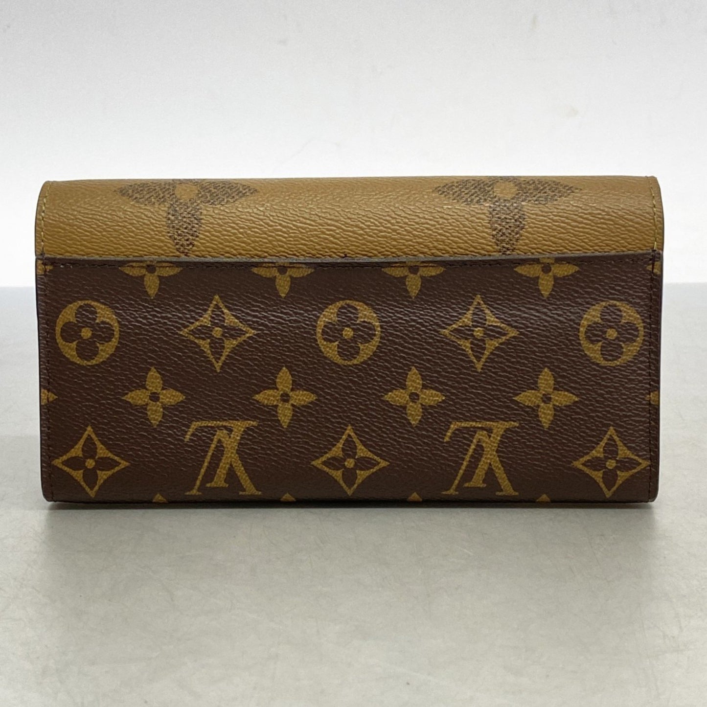 Louis Vuitton Sarah, Brown, Canvas, wallet