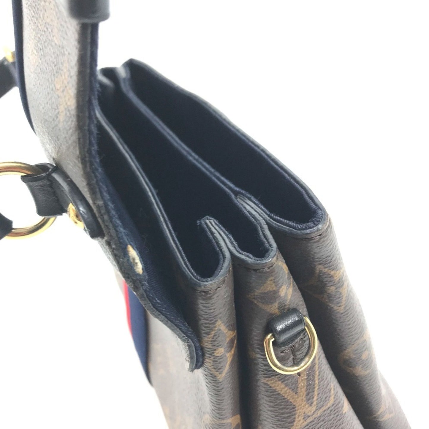 Louis Vuitton Georges, Brown, Canvas, shoulder
