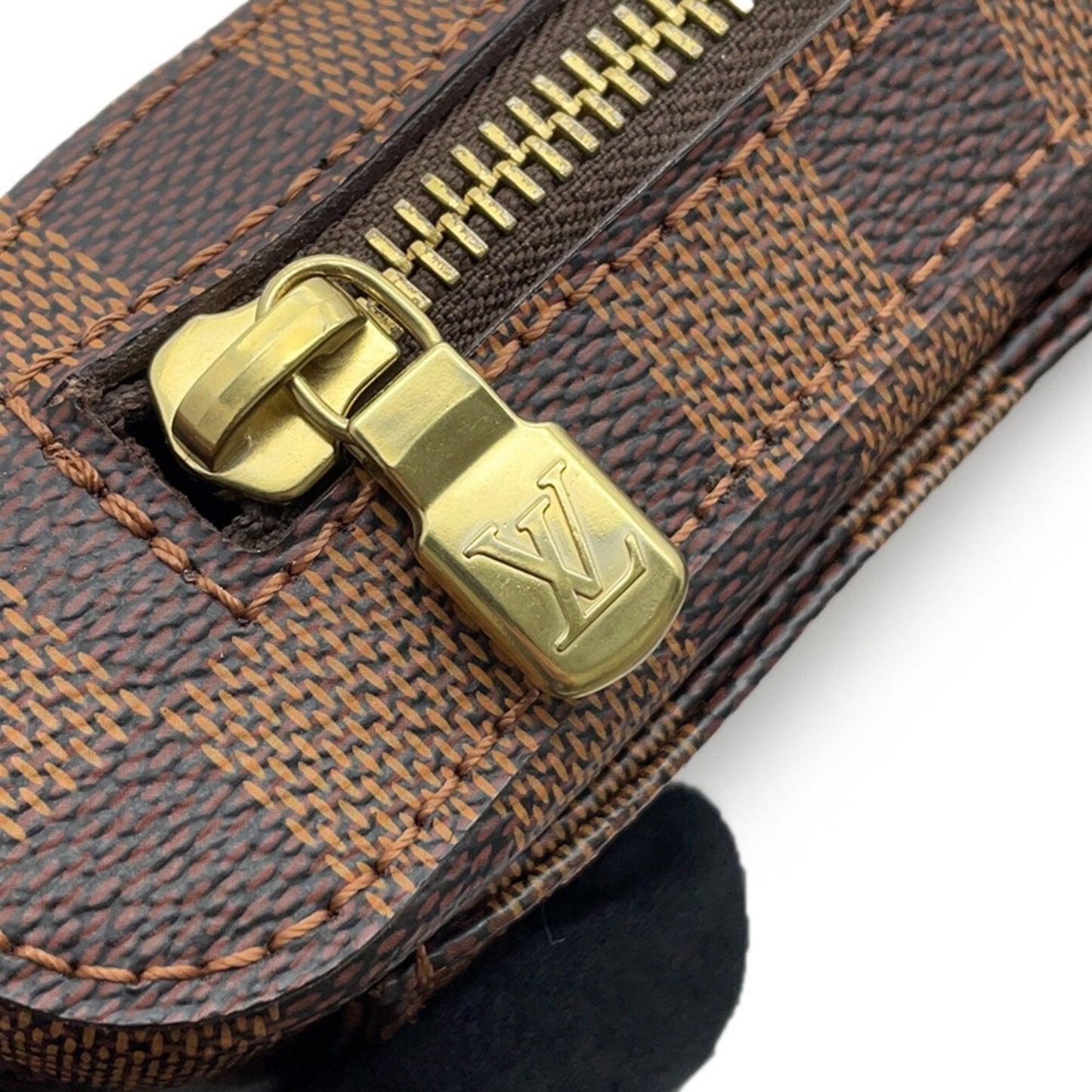 Louis Vuitton Geronimo, Brown, Canvas, shoulder