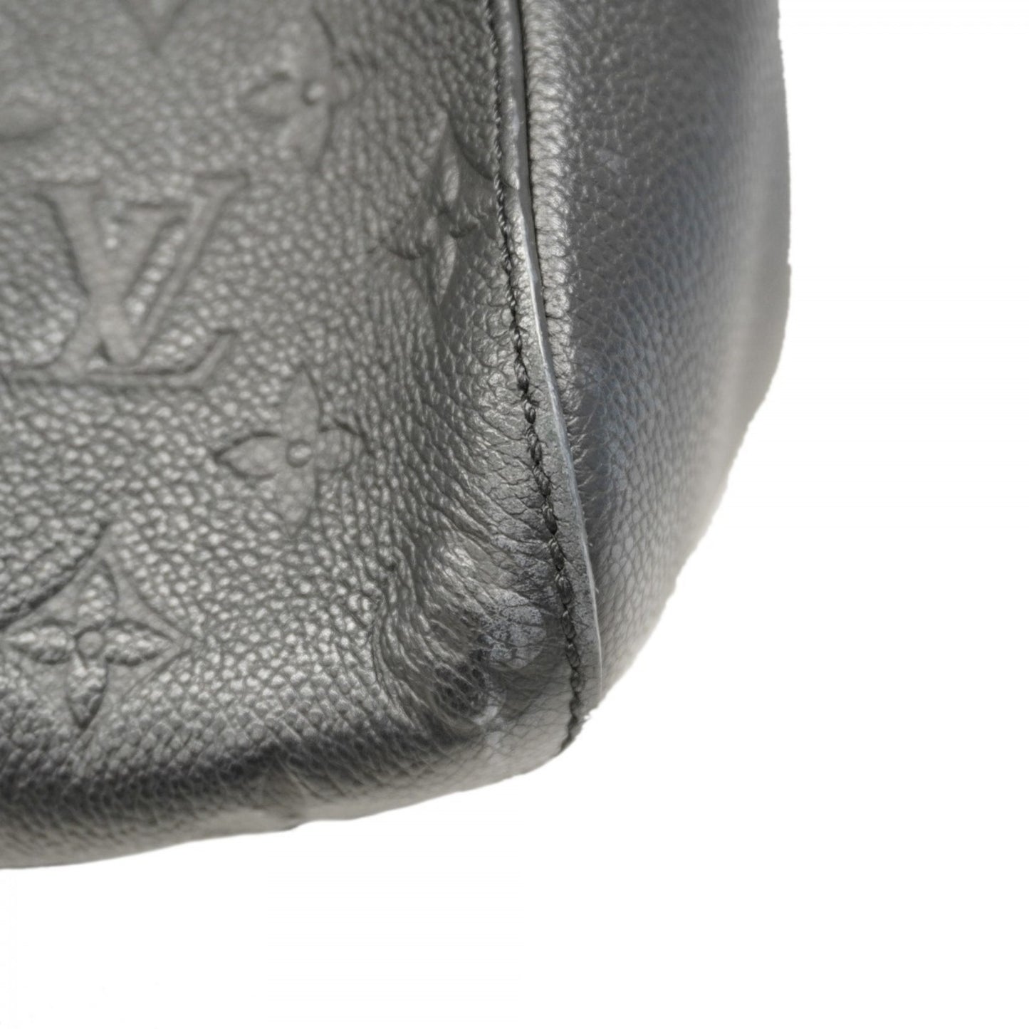 Louis Vuitton Montaigne, Black, Leather, handbag