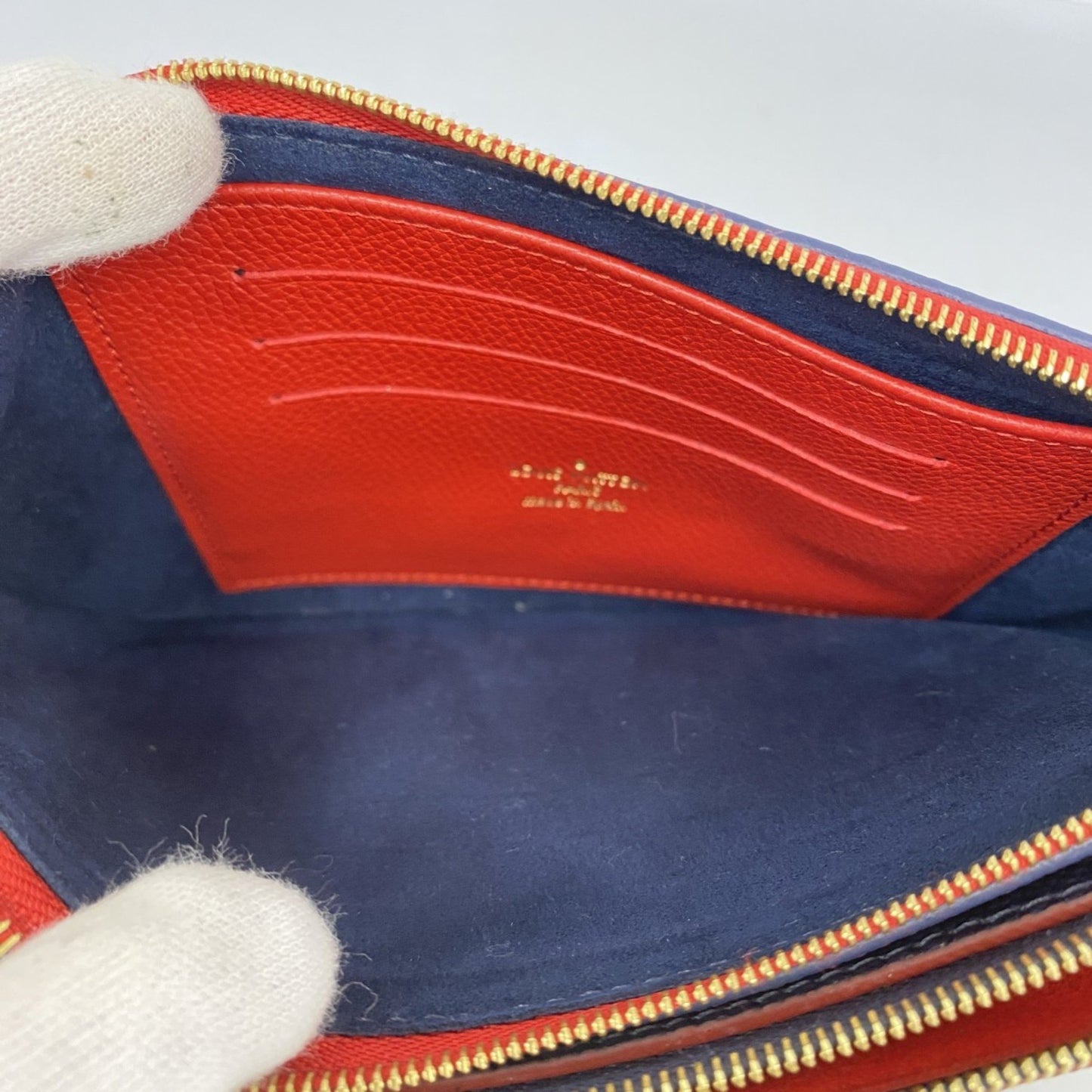 Louis Vuitton Double Zip, Red, Leather, shoulder