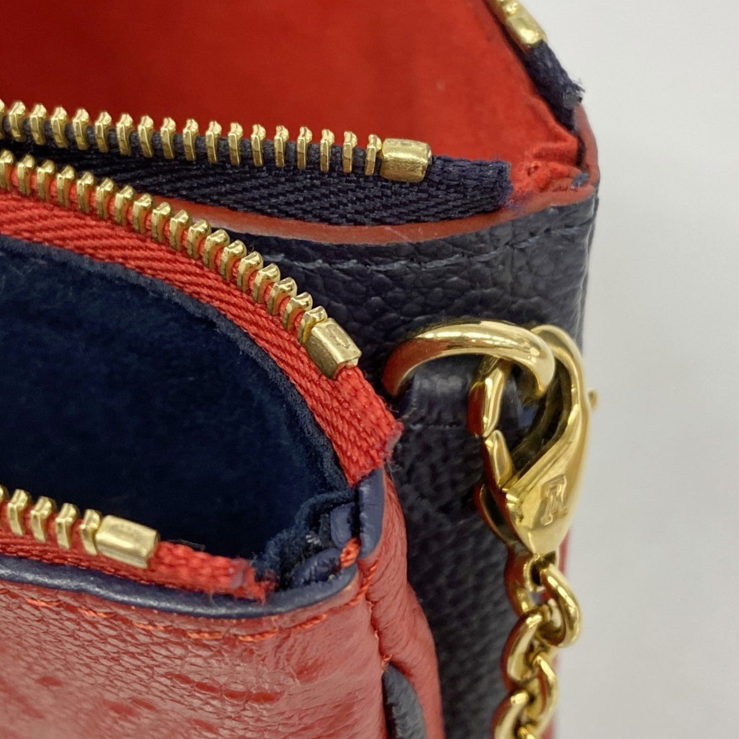 Louis Vuitton Double Zip, Red, Leather, shoulder