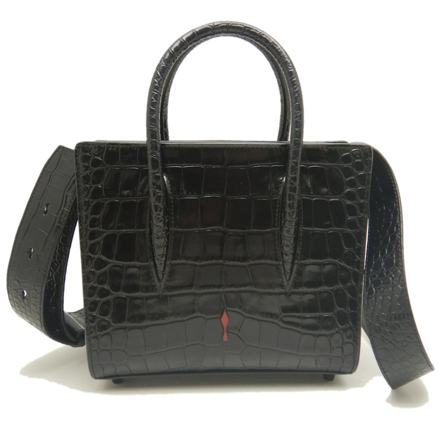 Christian Louboutin Paloma, Black, Leather, handbag