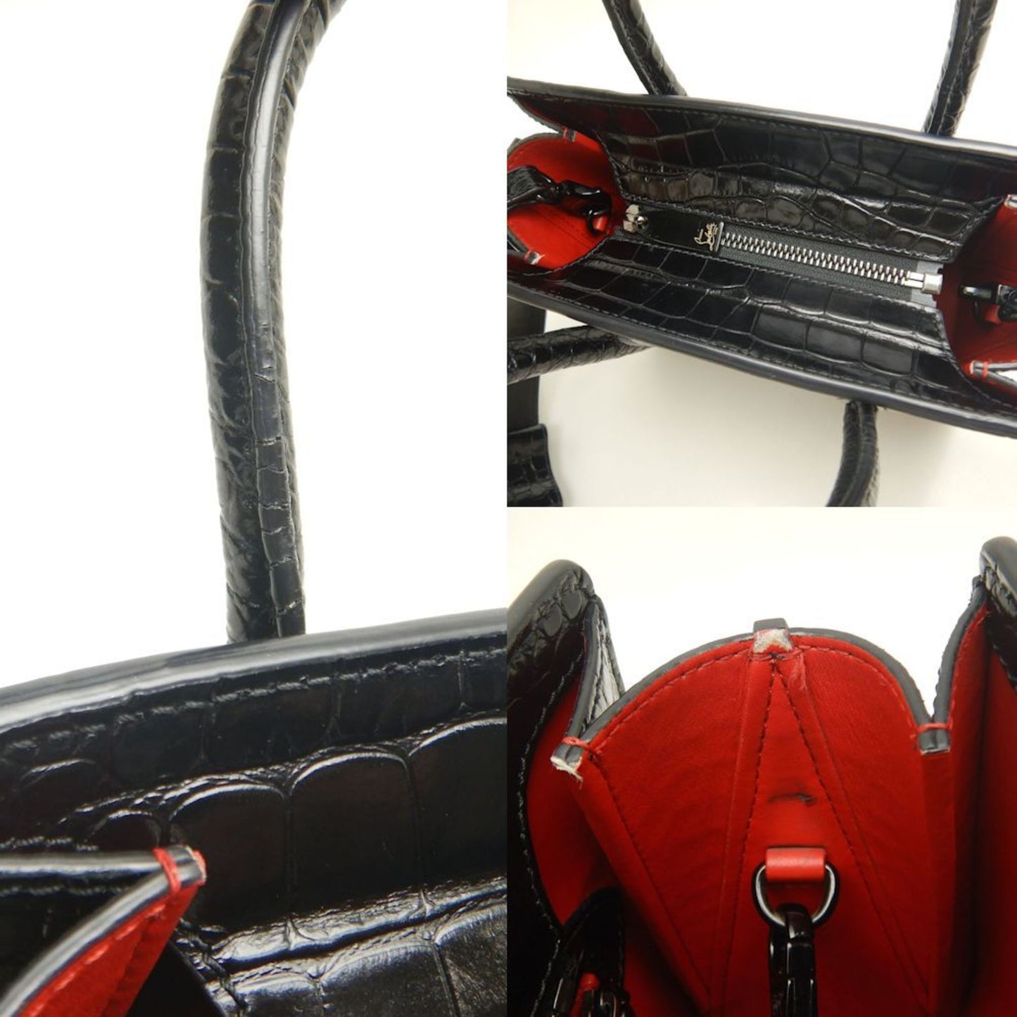 Christian Louboutin Paloma, Black, Leather, handbag