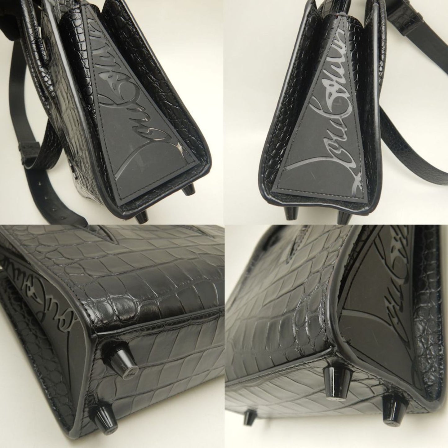 Christian Louboutin Paloma, Black, Leather, handbag