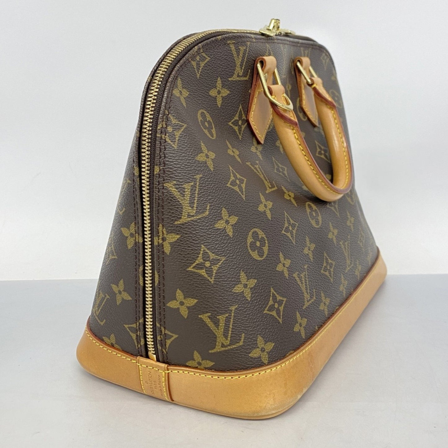 Louis Vuitton Alma, Brown, Canvas, handbag