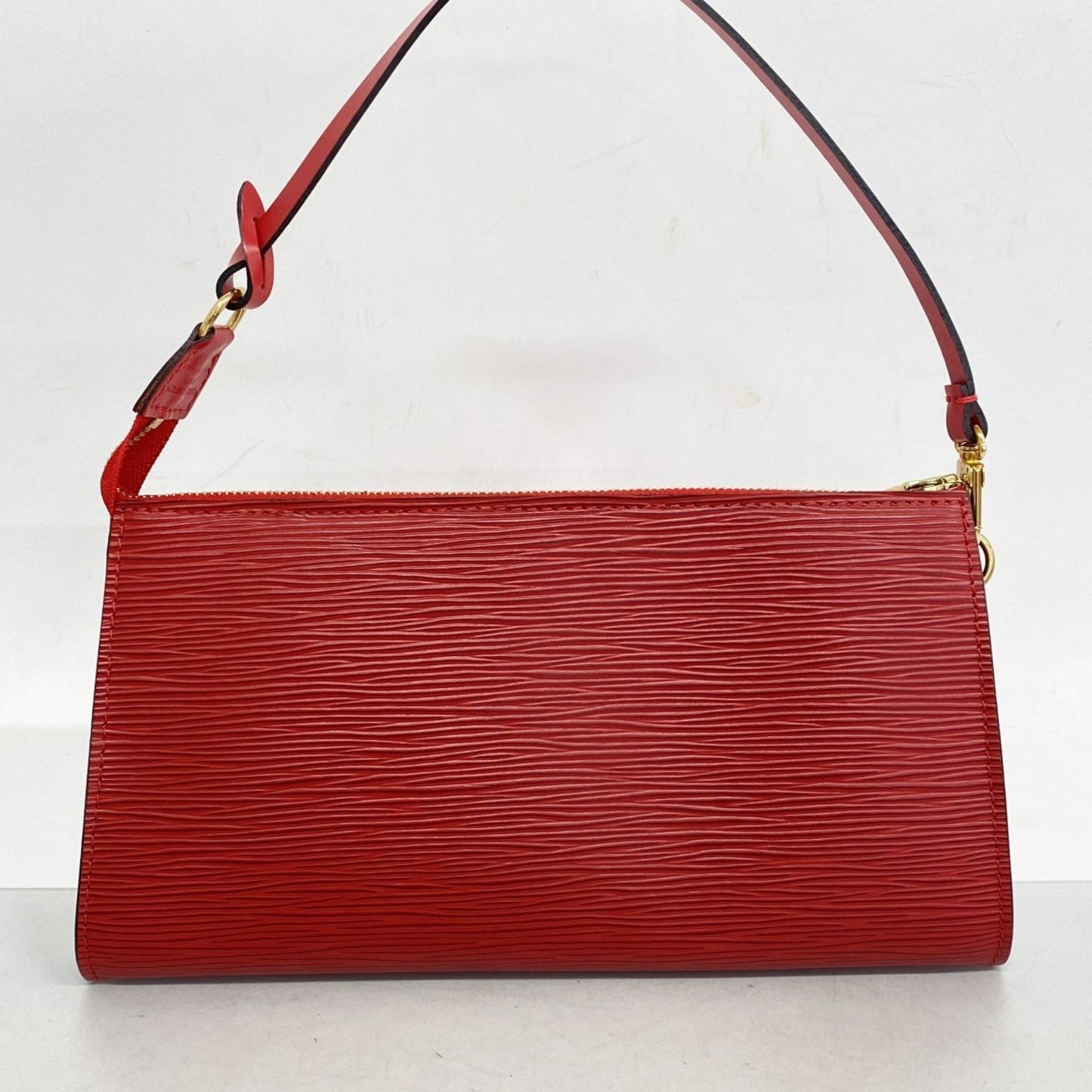 Louis Vuitton Pochette Accessoire, Red, Leather, clutch