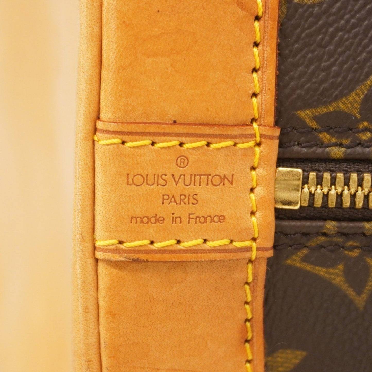 Louis Vuitton Alma, Brown, Canvas, handbag