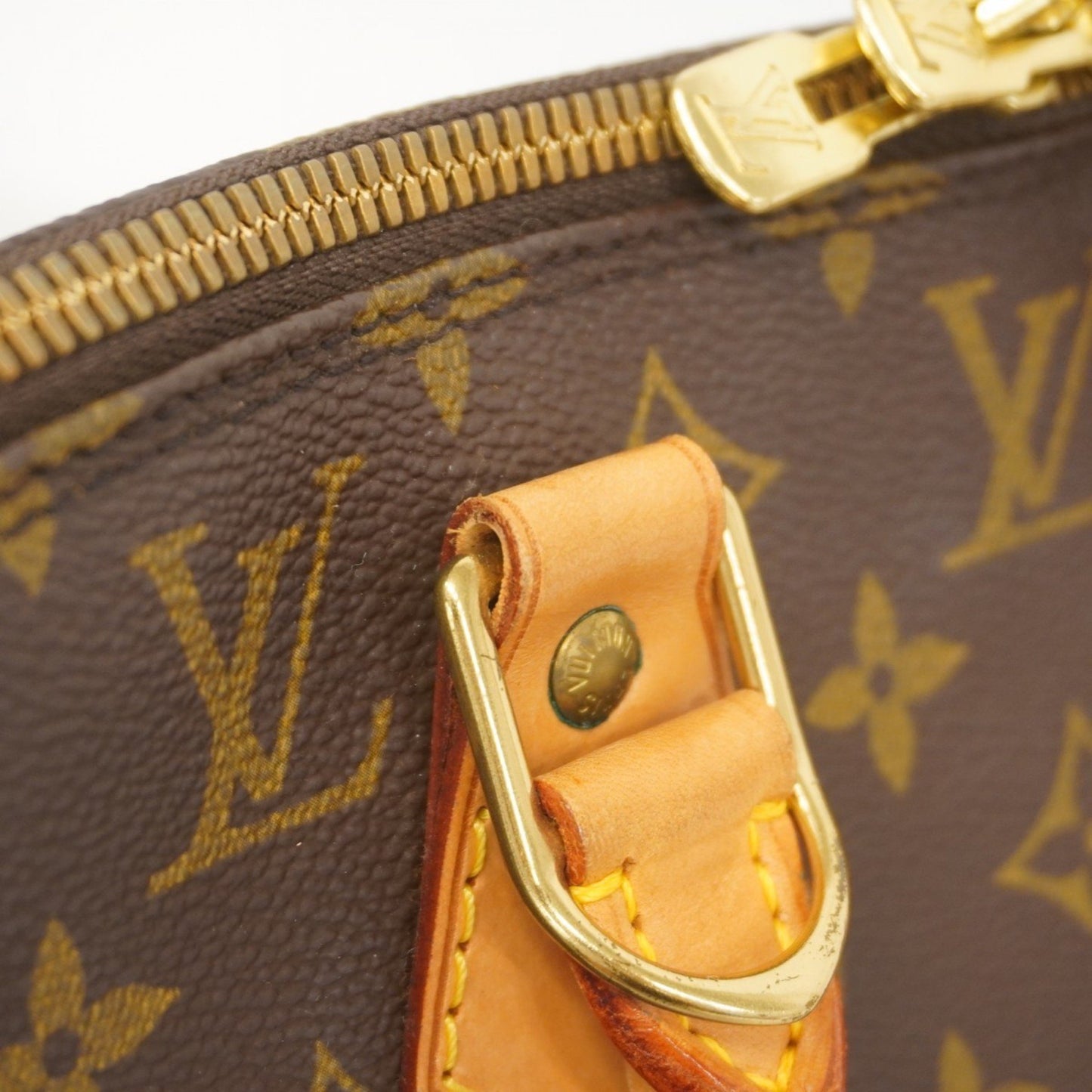 Louis Vuitton Alma, Brown, Canvas, handbag