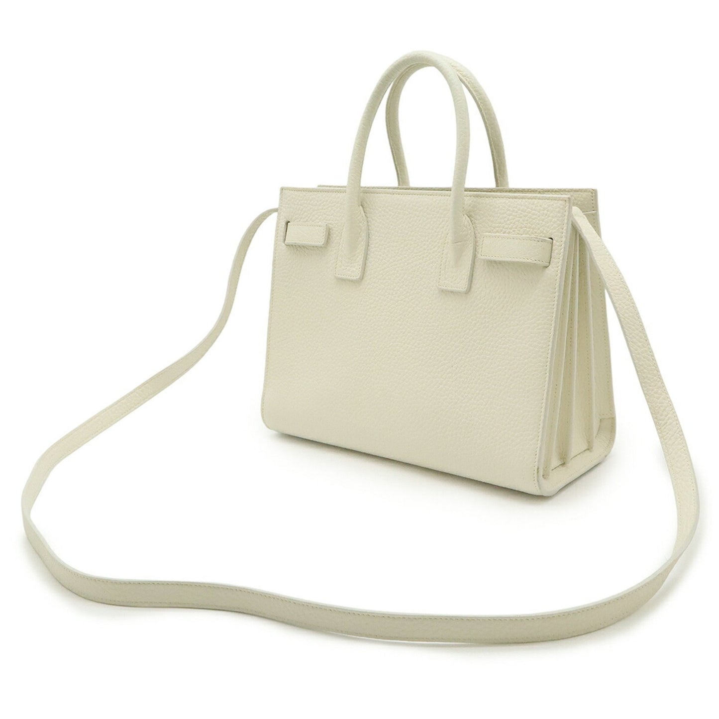 Saint Laurent Sac de jour, White, Leather, handbag