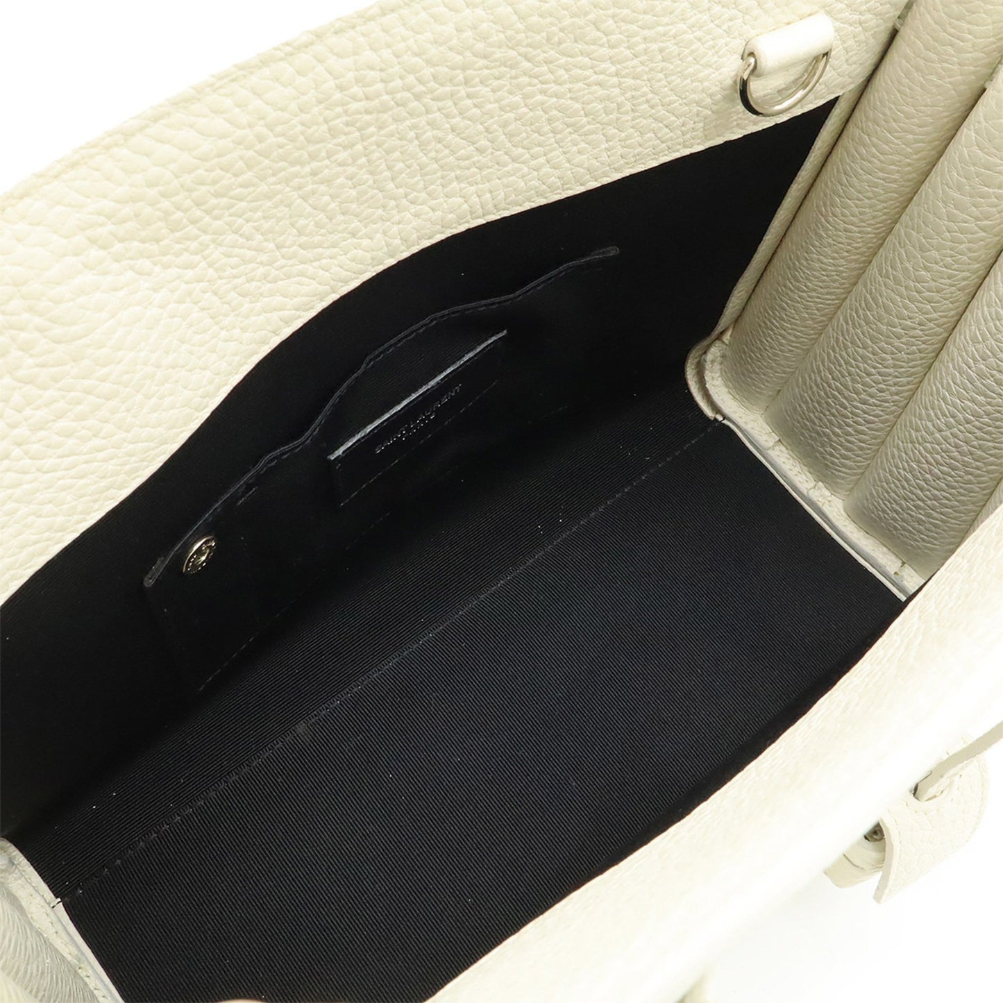 Saint Laurent Sac de jour, White, Leather, handbag