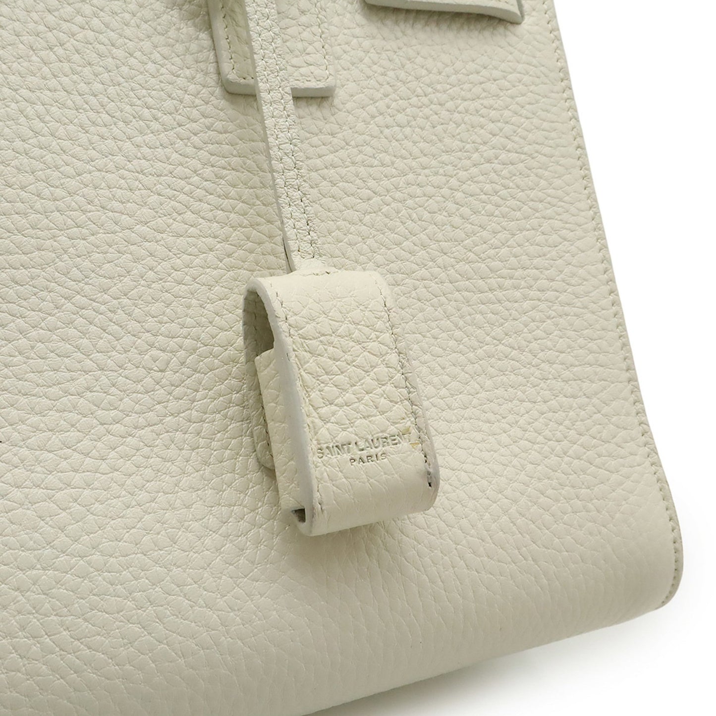 Saint Laurent Sac de jour, White, Leather, handbag