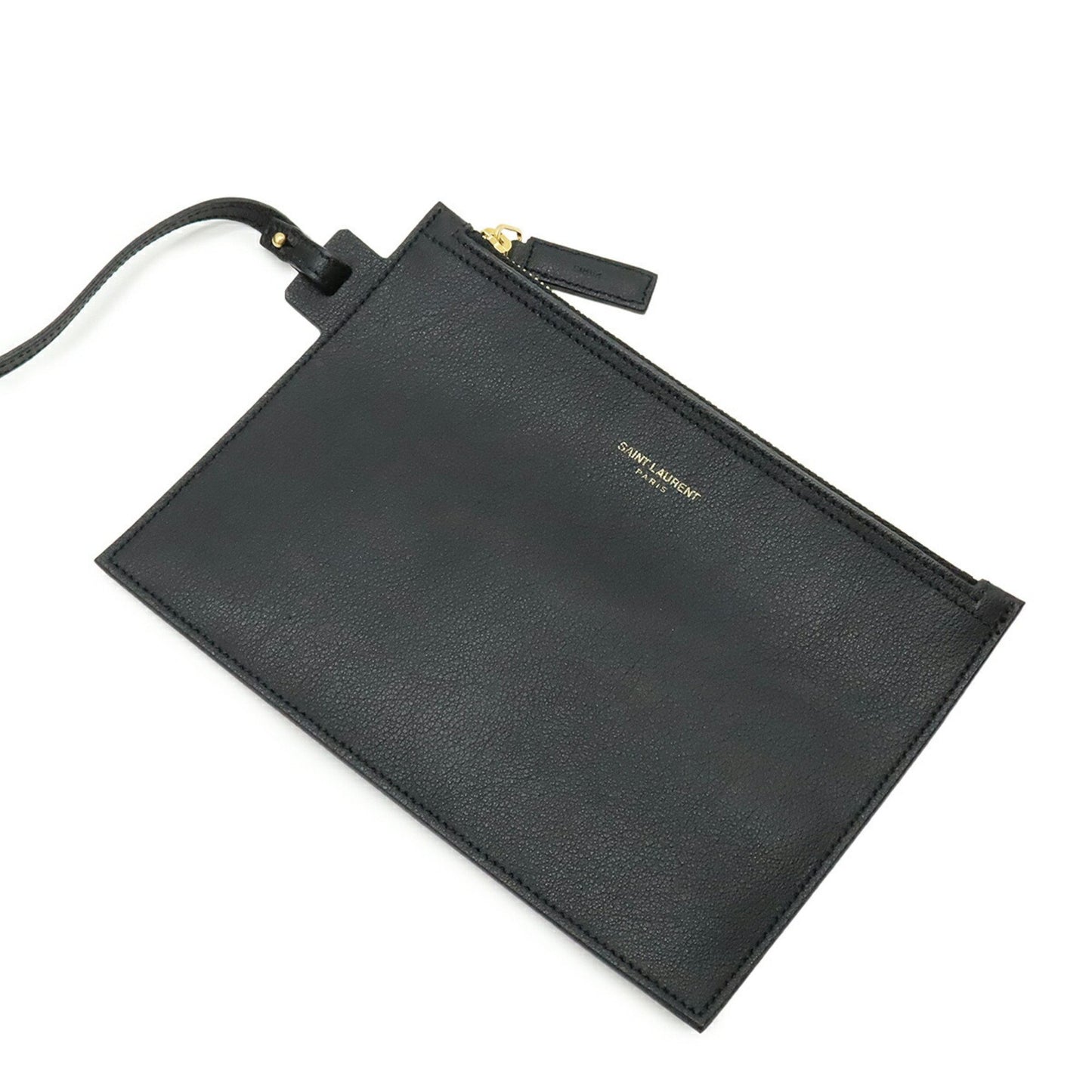 Saint Laurent Shopping, Black, Leather, shoulder