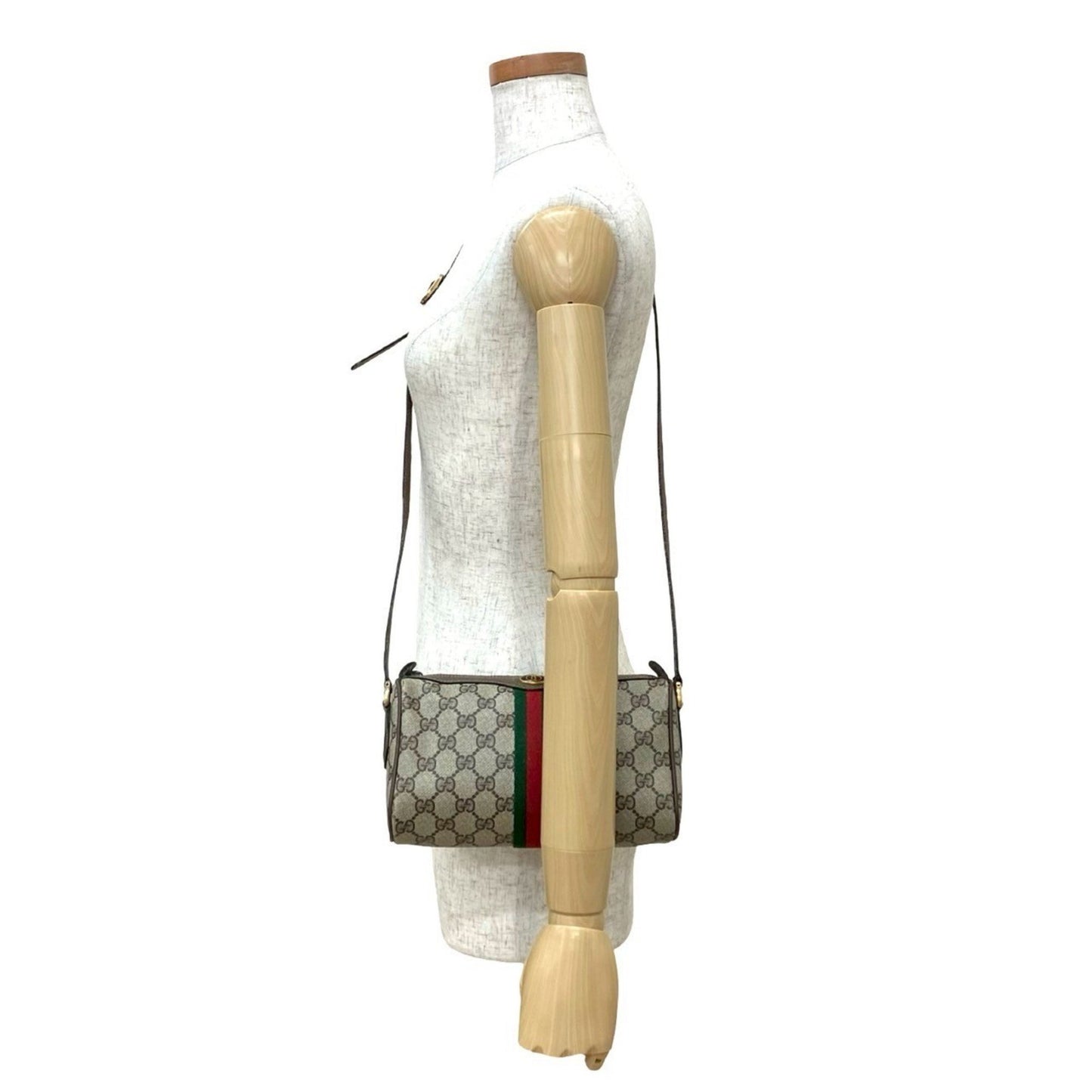 Gucci Sherry, Beige, Canvas, shoulder