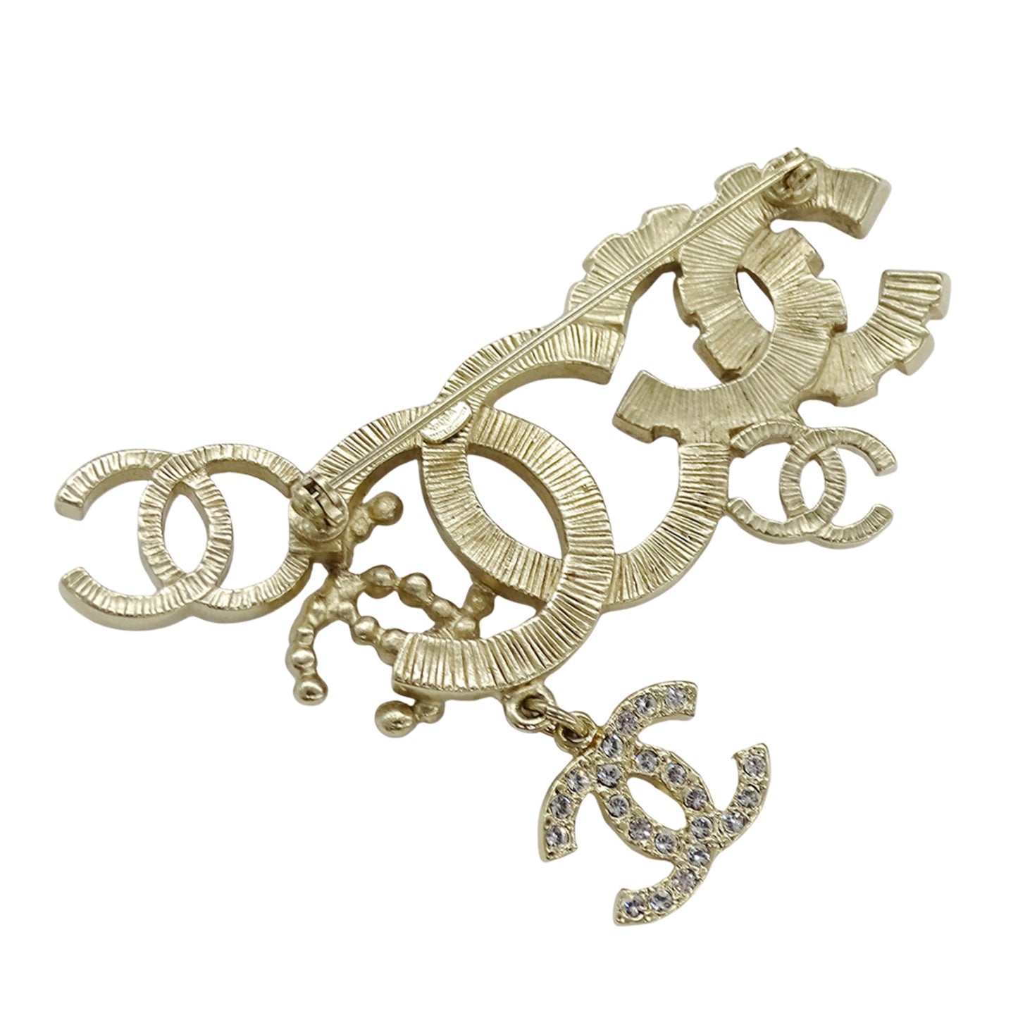 Chanel Coco Mark, Gold, Silver, brooch