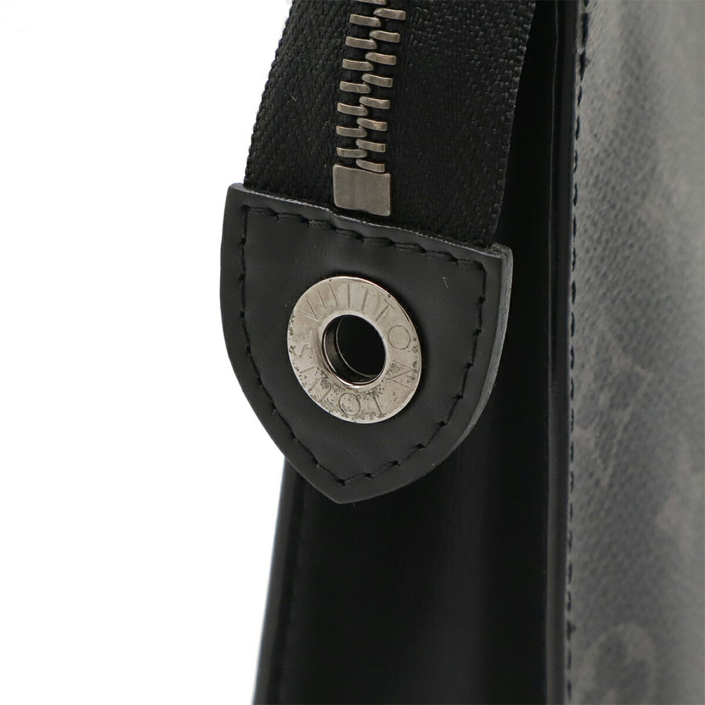 Louis Vuitton Pochette voyage, Black, Canvas, clutch