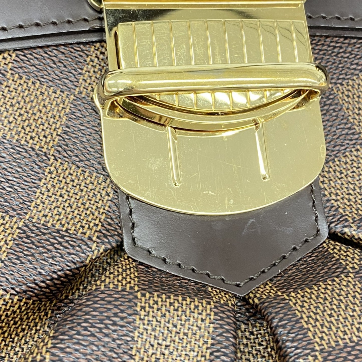 Louis Vuitton Sistina, Brown, Canvas, handbag