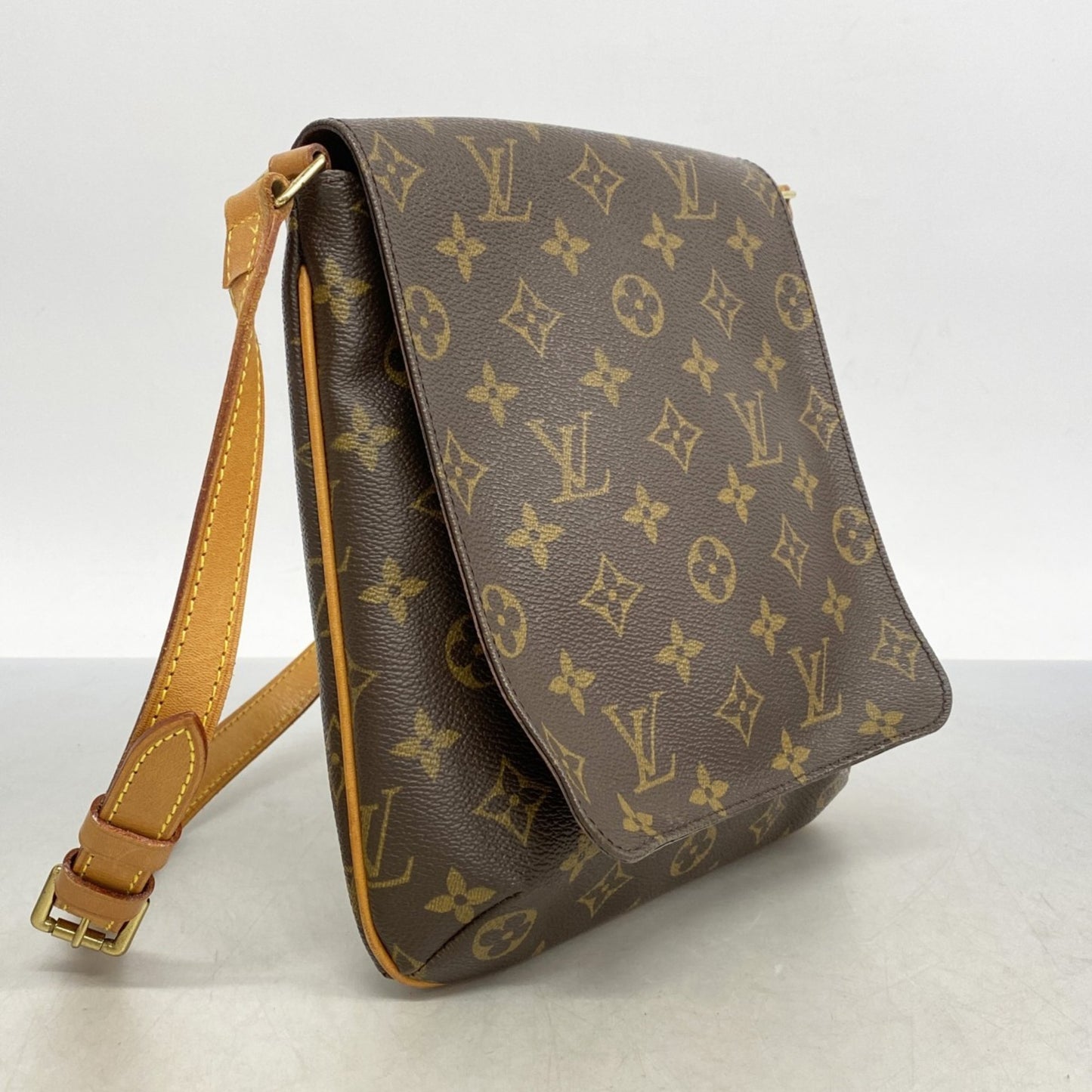 Louis Vuitton Musette Salsa, Brown, Canvas, shoulder