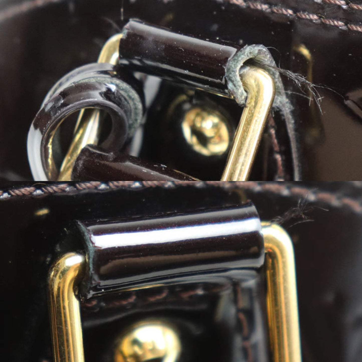 Louis Vuitton Alma BB, Burgundy, Canvas, shoulder