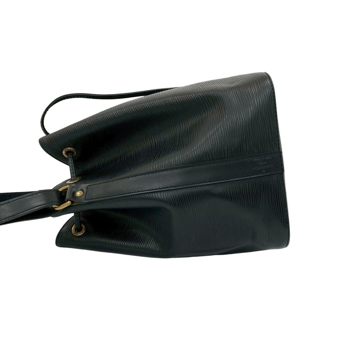 Louis Vuitton Petit Noé, Black, Leather, shoulder