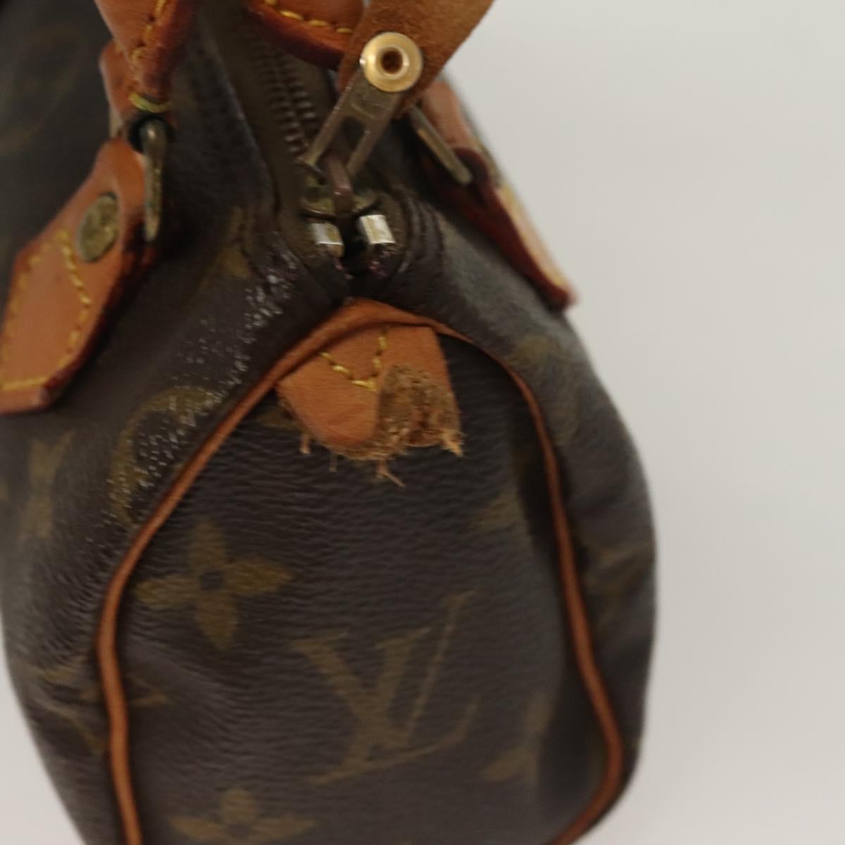 Louis Vuitton Mini speedy, Brown, "CANVAS, LEATHER", handbag