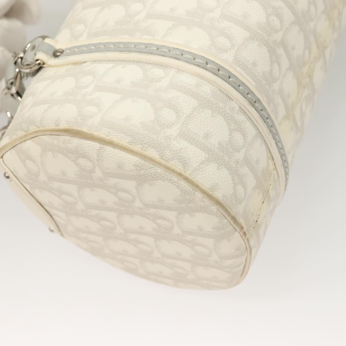 Dior Romantique, White, "CANVAS, LEATHER", handbag