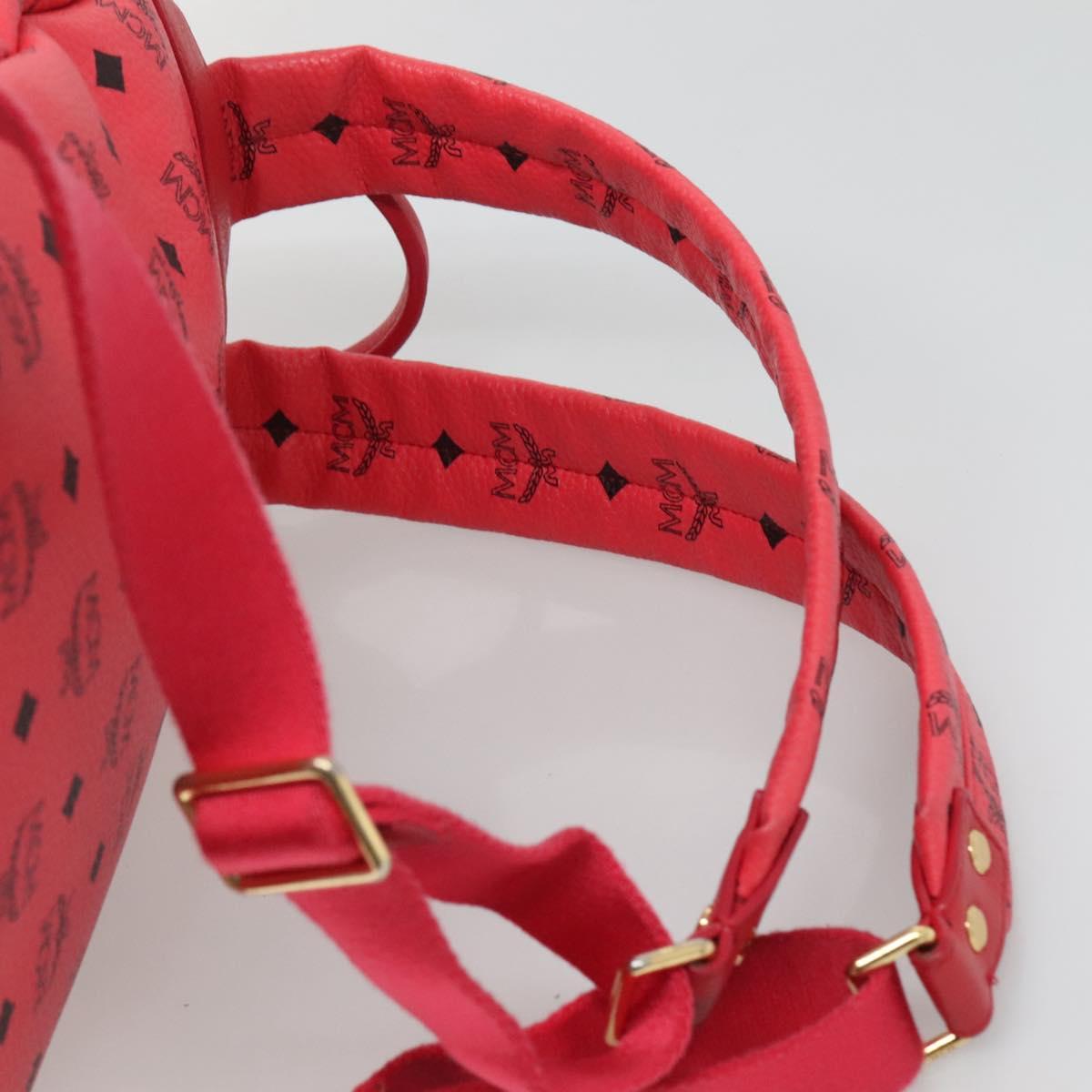MCM Stark Visetos, Pink, Canvas, backpack