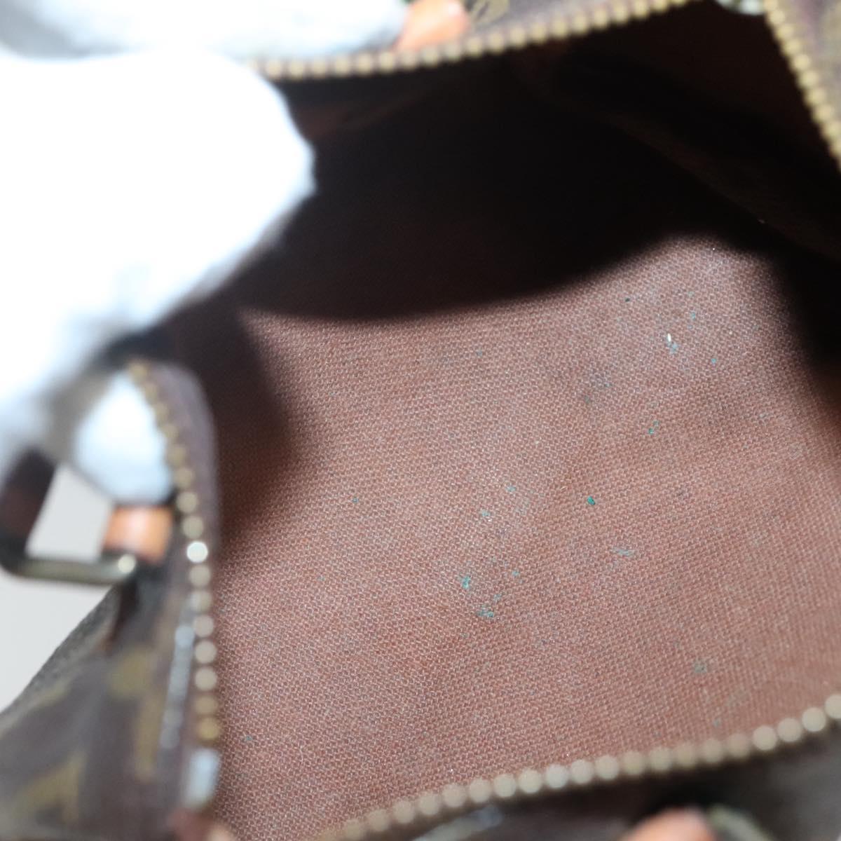 Louis Vuitton Nano Speedy, Brown, Canvas, handbag
