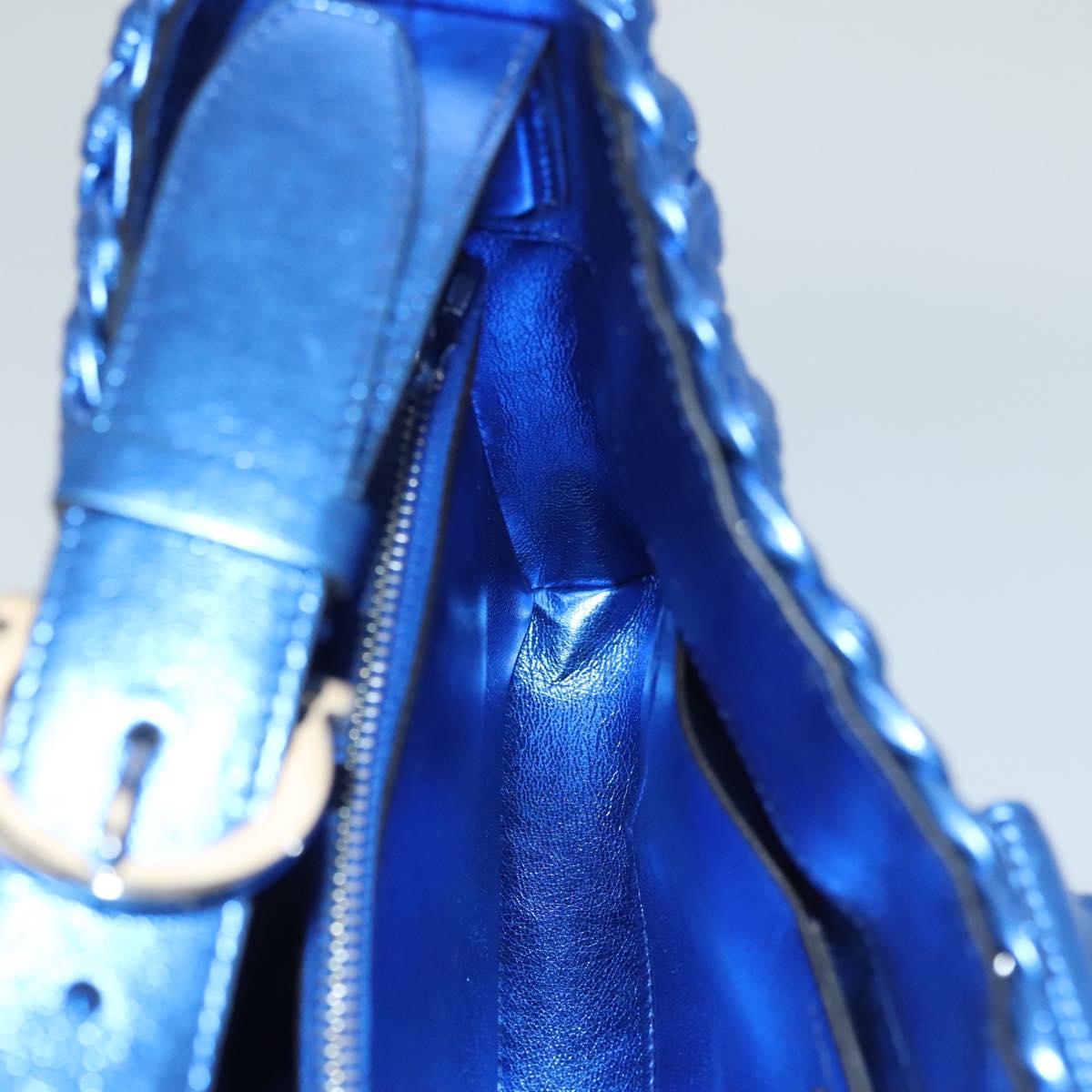 Salvatore Ferragamo Gancini, Blue, Leather, shoulder