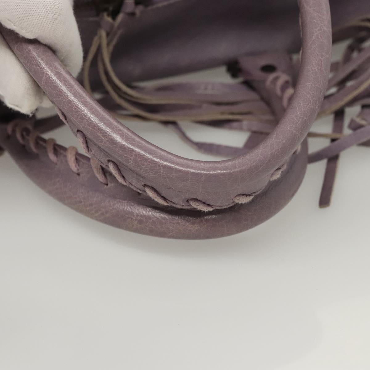Balenciaga City, Purple, Leather, handbag