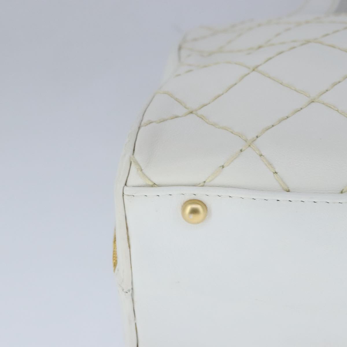Chanel Wild stitch, White, Leather, handbag