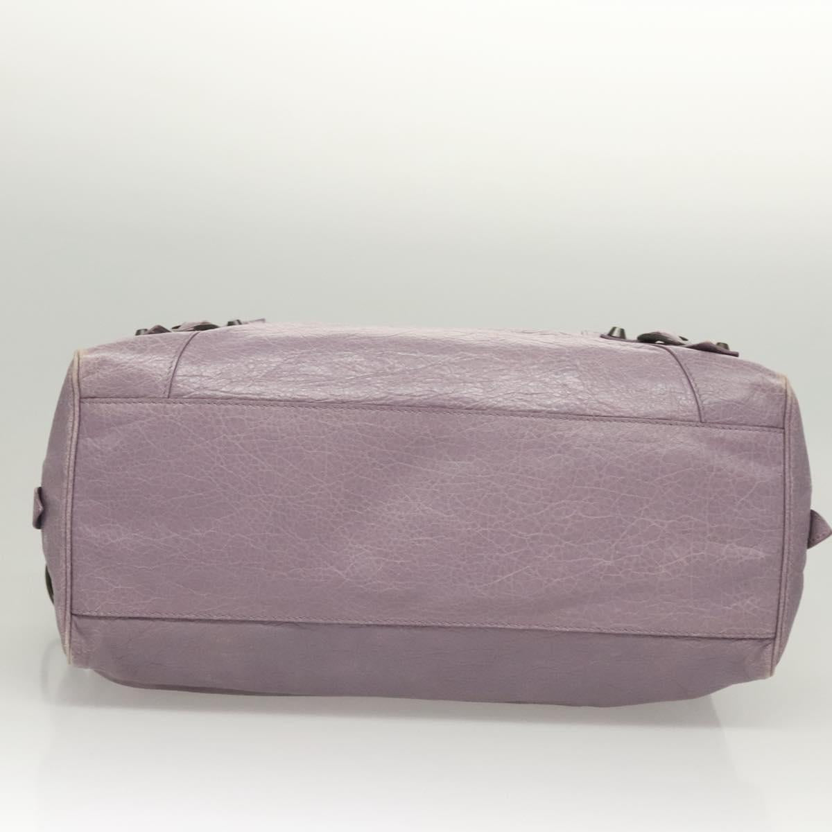 Balenciaga City, Purple, Leather, handbag