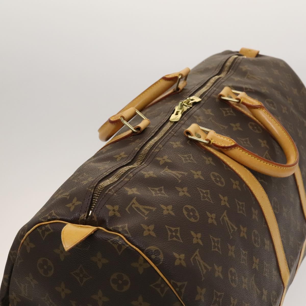 Louis Vuitton Keepall 55, Brown, Canvas, travel