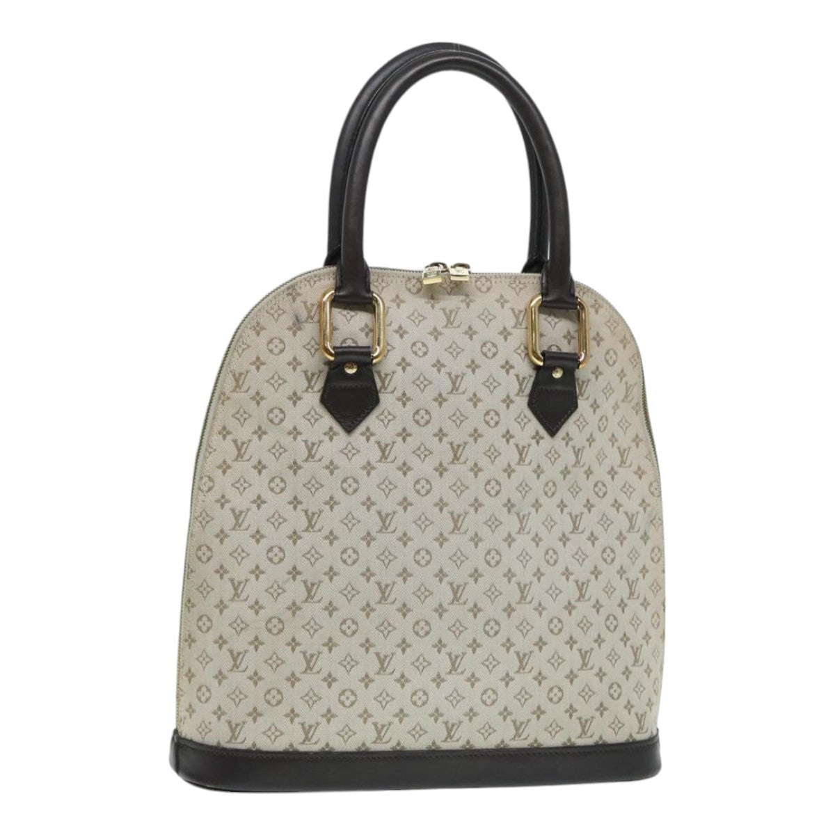 Louis Vuitton Alma long, Grey, Canvas, handbag