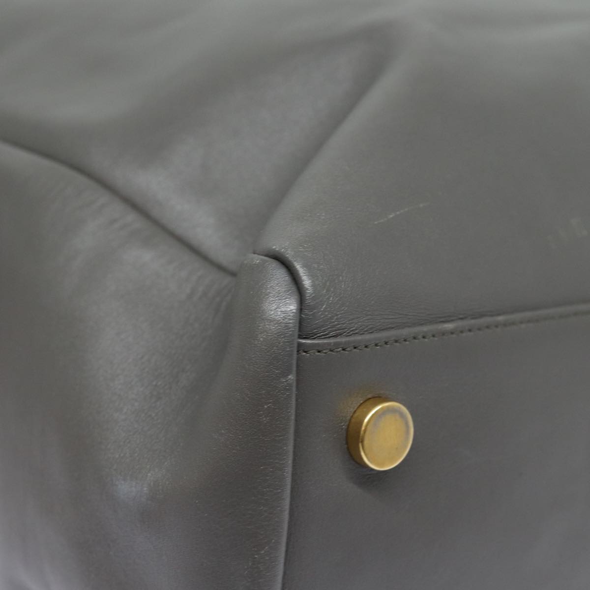Saint Laurent Reversible, Grey, Leather, tote