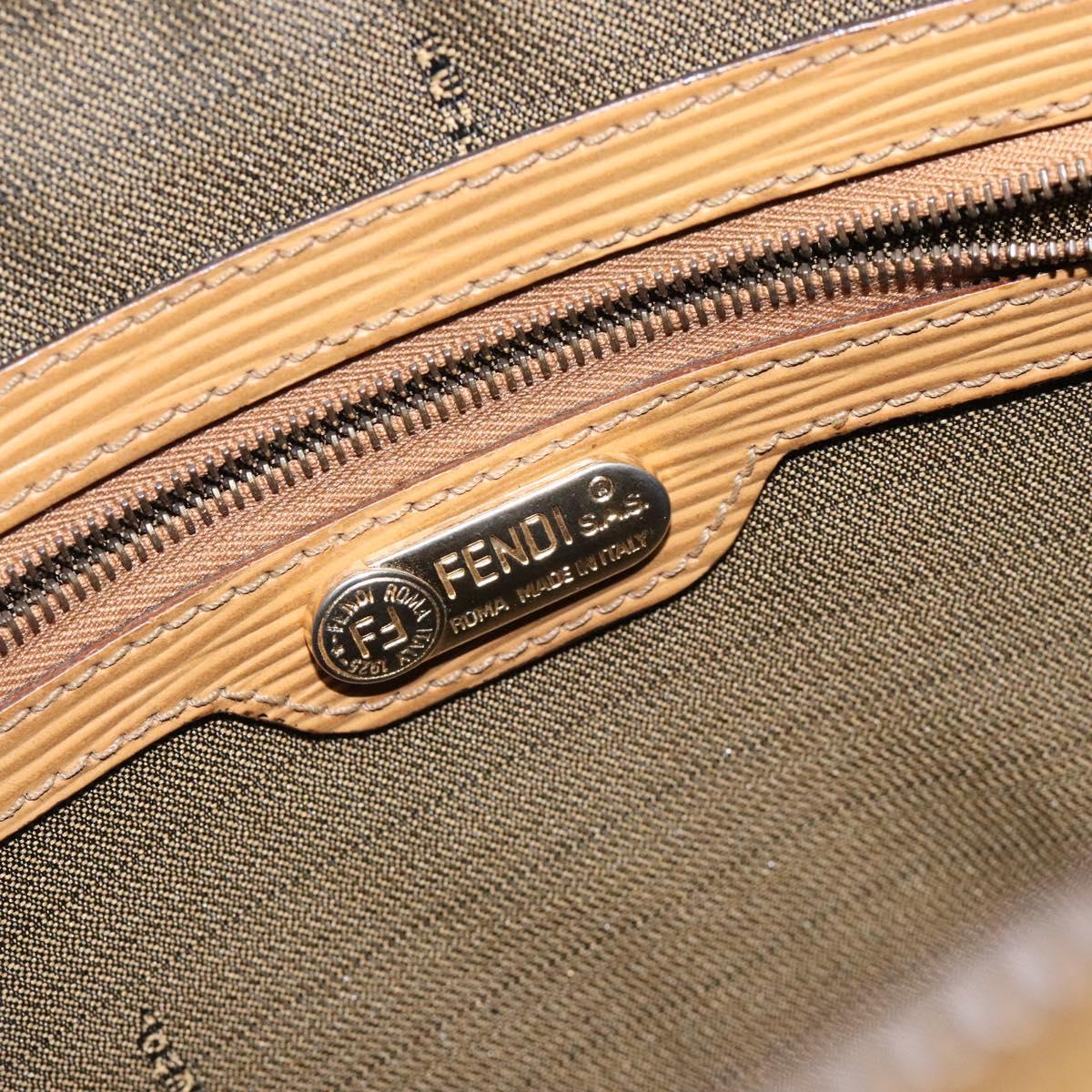 Fendi Zucchino, Black, "CANVAS, LEATHER", handbag