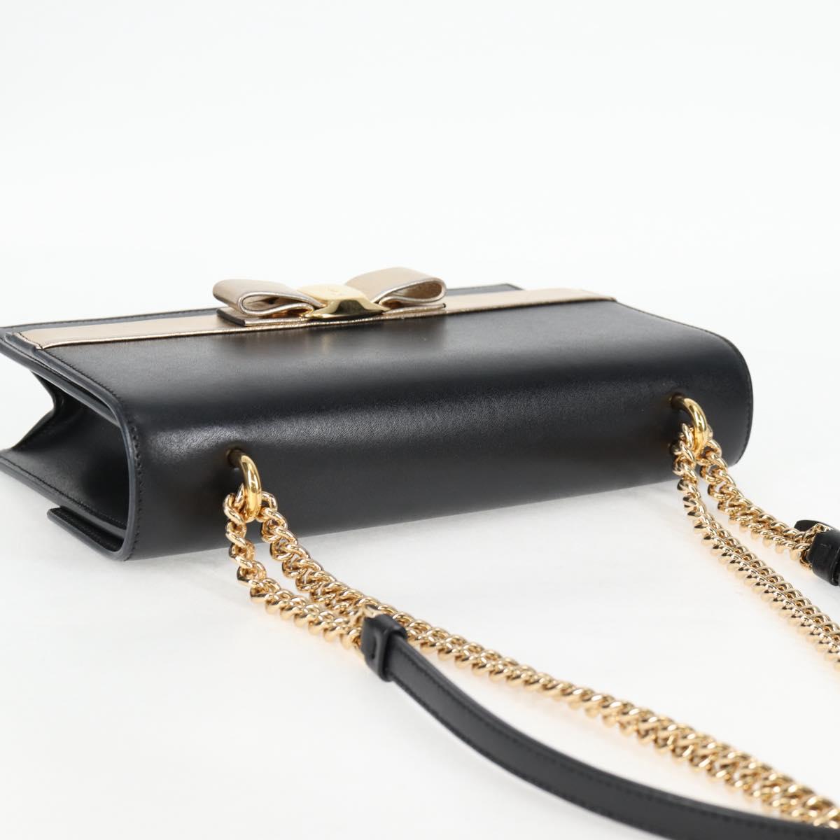 Salvatore Ferragamo Vara, Black, Leather, shoulder